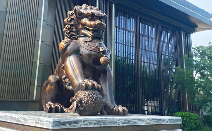 定制銅天安門獅子雕塑，致敬中華文化