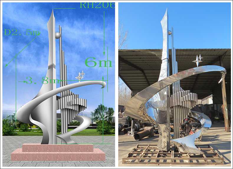 大型不銹鋼雕塑，不銹鋼雕塑廠家，室外大型景觀雕塑
