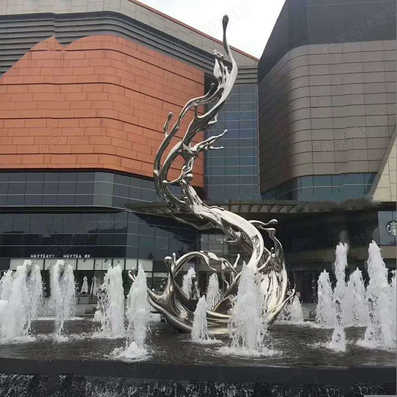 不銹鋼浪花雕塑，不銹鋼雕塑廠家