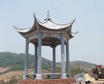中式石雕涼亭